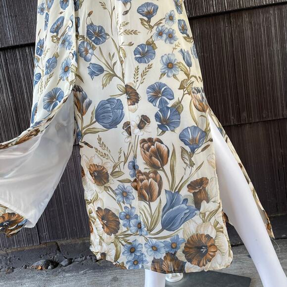 🔥Vintage Betty Barclay Made In German Floral Maxi Dress Cottagecore Romantic XS - Picture 7 of 15